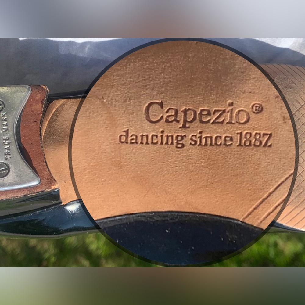TAP SHOES euc PATENT Leather, Vintage, CAPEZIO, 8.5 sz - Picture 7 of 10